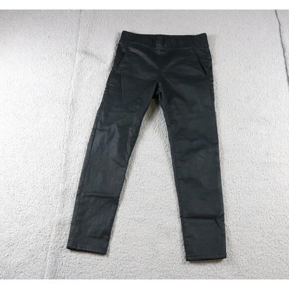 Bevy Flog Pants 26 Black Check Print Cotton 4 Pocket Pull On Tapered - Picture 1 of 7